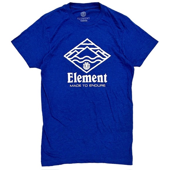 Element Skateboard Men's Made to Endure Logo Graphic Tee T-Shirt in Royal Blue - Picture 1 of 1